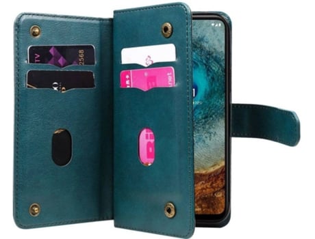 Carcasa Oppo A93 5G/A74 5G/A54 5G HFS-HOUSE Cartera Cuero Pu Zipper Verde