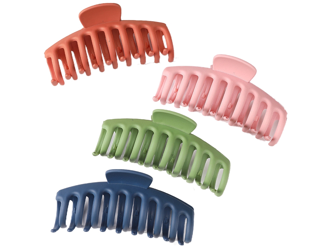 Vlrla-para Mulheres 4 Unidades Matte Banana Claw Cabelo Clips