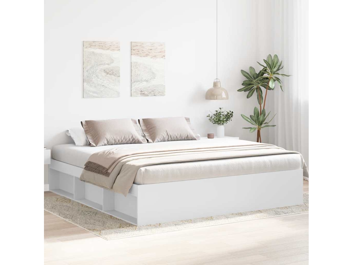 Estructura De Cama Blanca 200x200 Cm