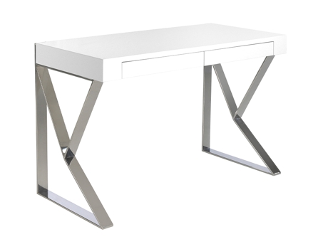Escritorio ANGEL CERDÁ S.L. Blanco (MDF y Acero - 120 x 61 x 76 cm)