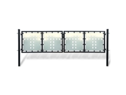 Verja jardín VIDAXL Negro Acero (300x125cm)