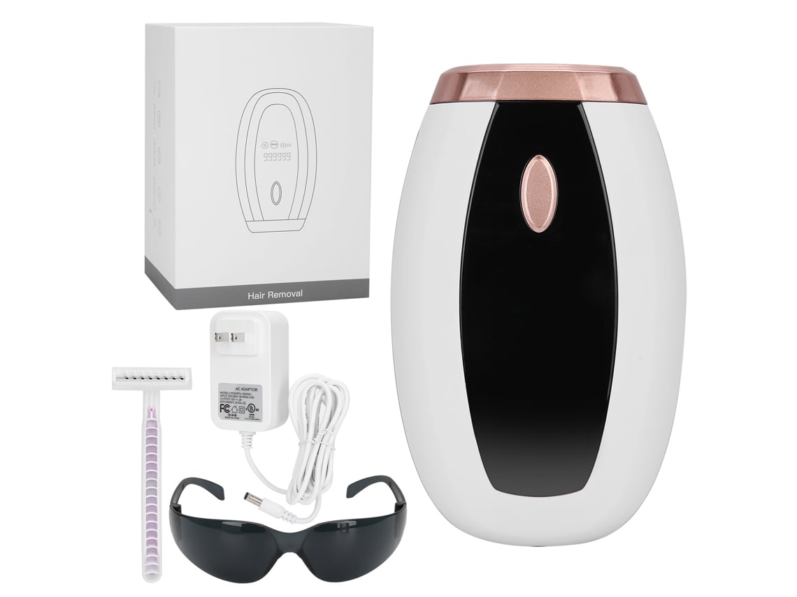 Aparelho de Depilação IPL 2026 com 990.000 flashes, tela LCD, rejuvenescimento facial, 110-240V, branco.