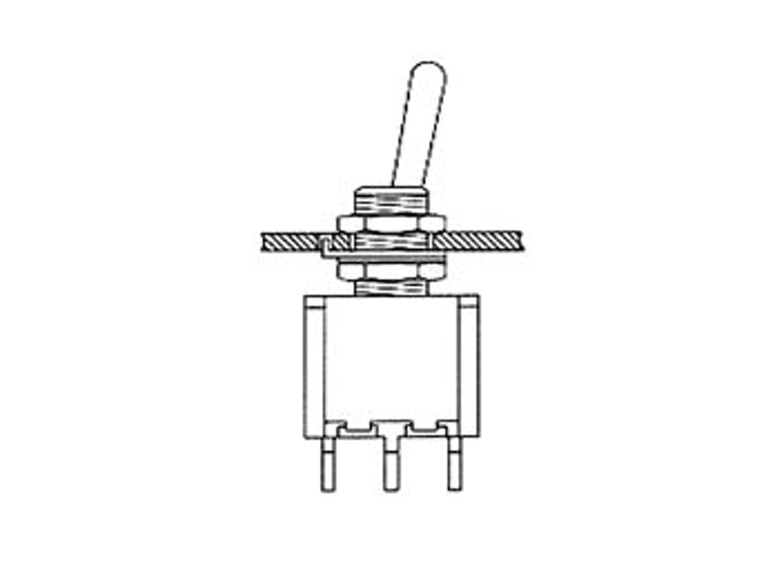 Interruptor de palanca vertical Dpdt de 3 vías encendido-encendido-encendido VELLEMAN