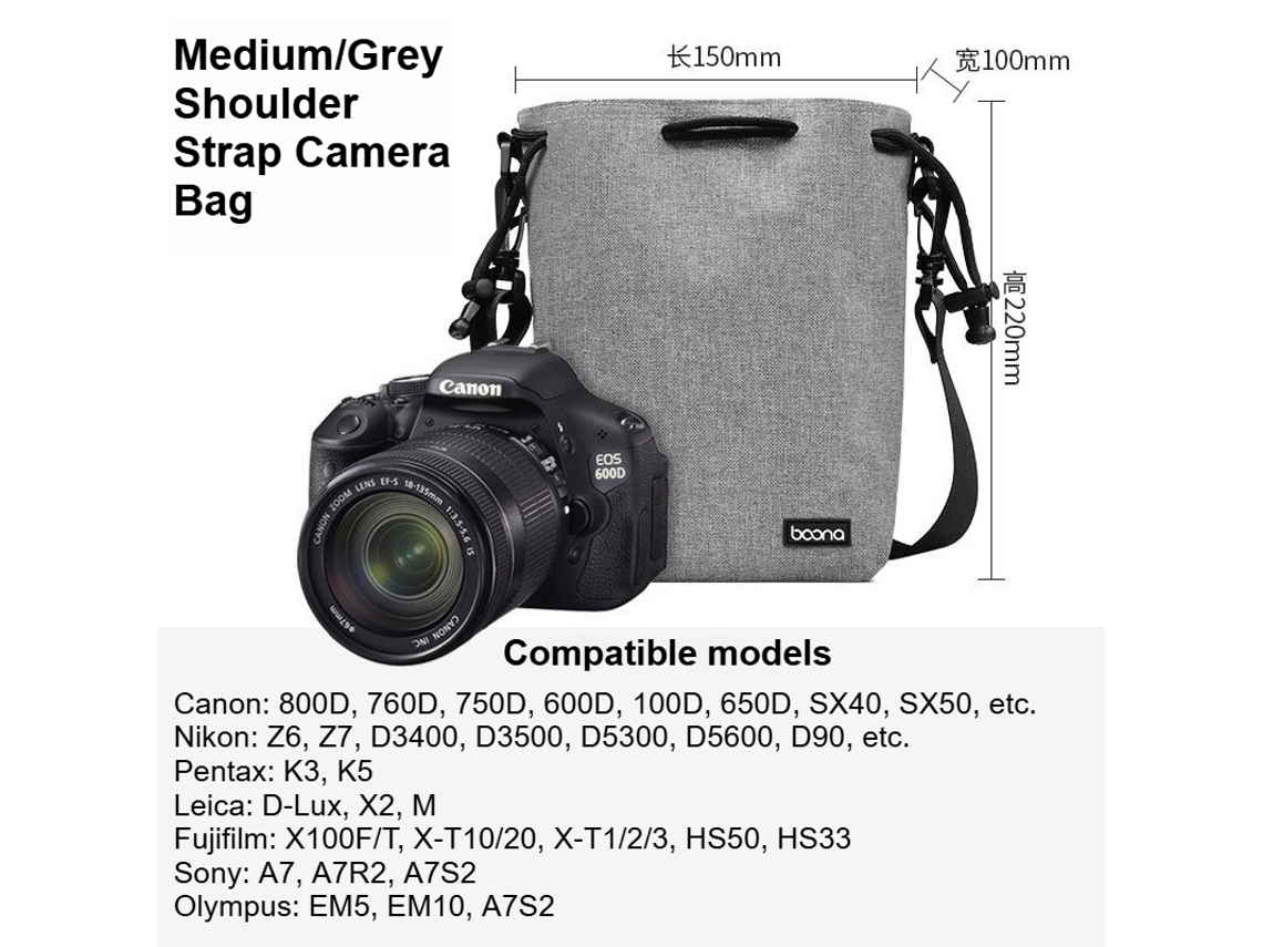 Bolsa para cámara DSLR, estuche para lentes, funda protectora impermeable para cámara sin espejo, Yunzii Style 3