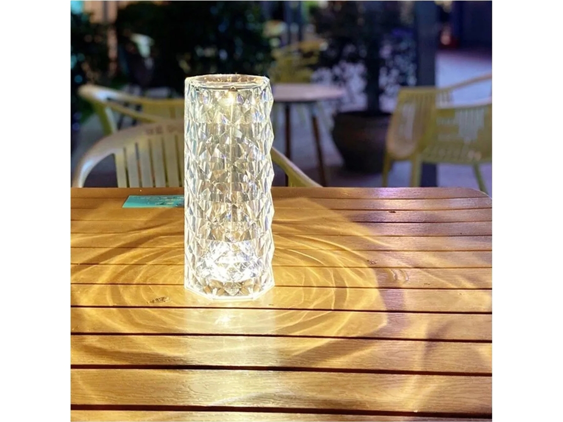 Bj-lâmpada De Mesa Diamante De Acrílico Com Controle Táctil 16 Cores 4 Modos Reguláveis Usb Recarregável 700mah Para Quarto Festa Presente