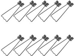 Juego de 10 soportes de hierro negro para marcos de fotos, ángulo ajustable, antideslizantes, 30 cm, ideales para GOKOCO.