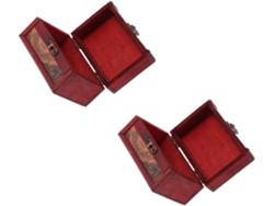 Juego De Cofre Del Tesoro De 2 Piezas Con Tapas, Organizadores De Equipaje Para Bodas, Collar De Conchas Marinas, Rocío De Agua