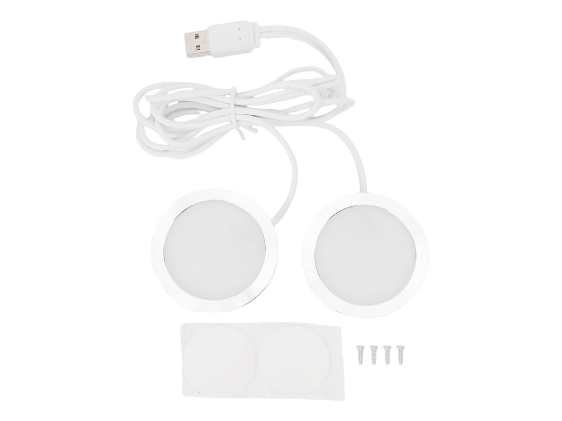 2026-foco Led De Doble Cabeza Mini Ultra Delgado 5v Usb Luz Bajo Mesada Para Joyería Y Modelos