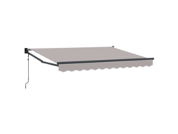 Toldo eléctrico retráctil Vidaxl, gris claro, 3,5 x 2 m
