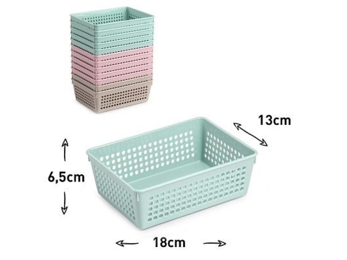 Kit de 6 Cestas VERY LUCKY ( Multicolor - 6,5 x 18 x 13 cm)