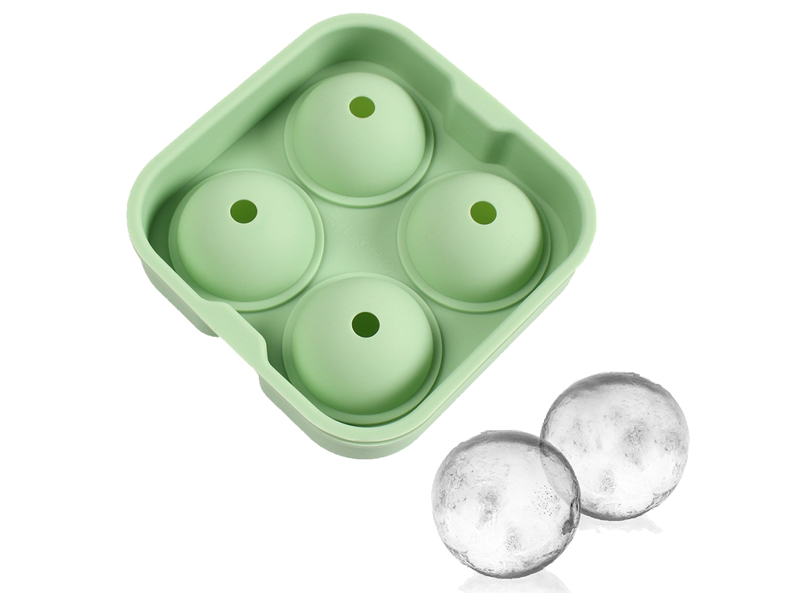 Molde redondo para cubitos de hielo, moldes esféricos para congelador, para cócteles y whisky, reutilizable Kofihety