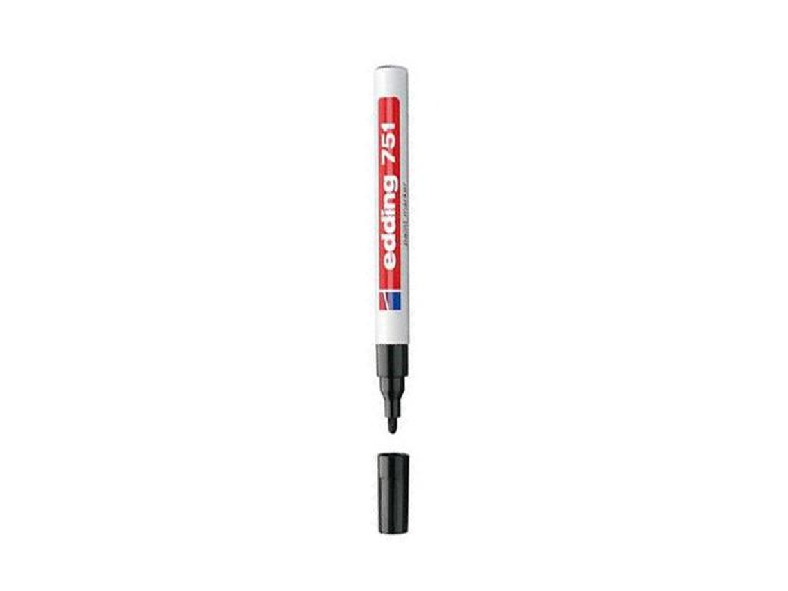 Edding Fiber Tip Marker 751 Negro Punta Redonda 1-2 Mm