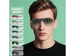 Gafas De Sol Inteligentes Con Ia, Funciones: Traducción, Reproducción De Música Y Llamadas Bluetooth (gold Green) Czhhmart