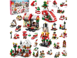 Calendario de Adviento Eifson con 24 bloques de construcción, regalo para niños de 3 a 8 años (03)