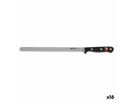 Cuchillo Jamonero QUTTIN Sybarite Negro Plateado 28 cm (16 Unidades)