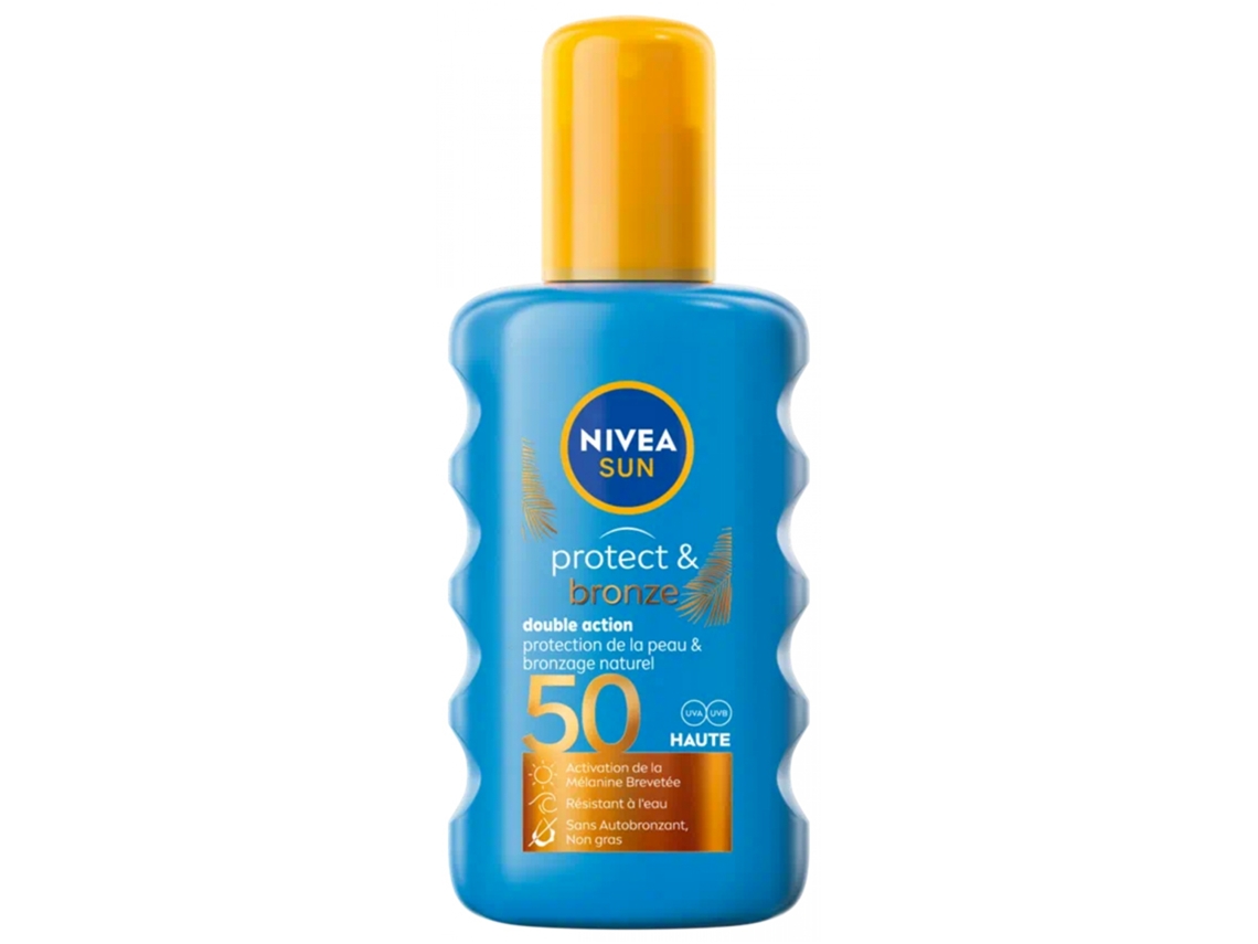 NIVEA Sun Protect & Bronze Spray Doble Acción Spf50 200 Ml