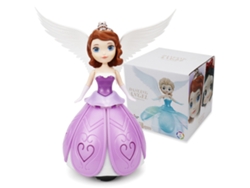 Rebe-muñeca Princesa Bailarina Con Luces Coloridas, Música Y Rotación Juguete Musical Para Niñas 160d (con Alas)