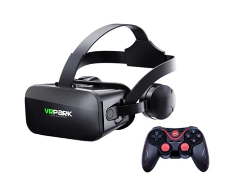 Gafas Realidad Virtual SLOWMOOSE 3D Vr con Mando de Jugador y Casco con Auricular de Oído