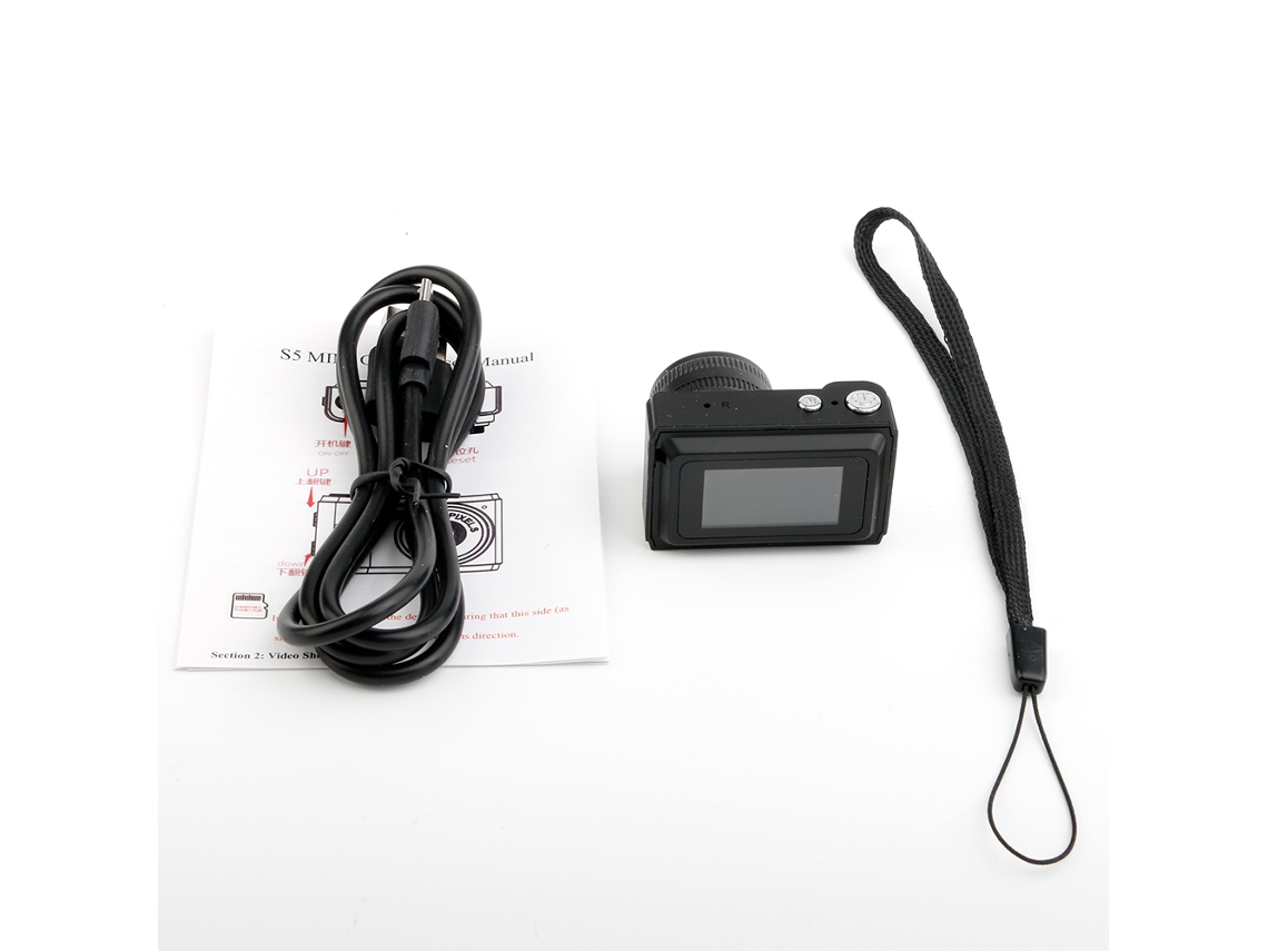 (negro - Sin Tarjeta De Memoria) Mini Cámara Con Pantalla, 1080p - Sport Portable