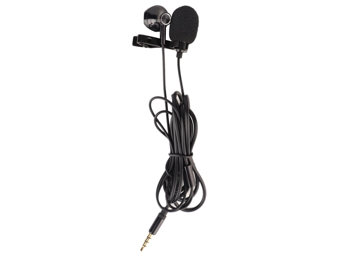 Microfone Mini Clip Colar Para Gravacao Celular Karaoke Gravador Portatil Com Cabo 3.5mm Usb