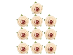 RNEMITERY Flor Artificial Europea Retro de Seda con Botones de Rosa y Hojas para Decoración de Boda y Hogar