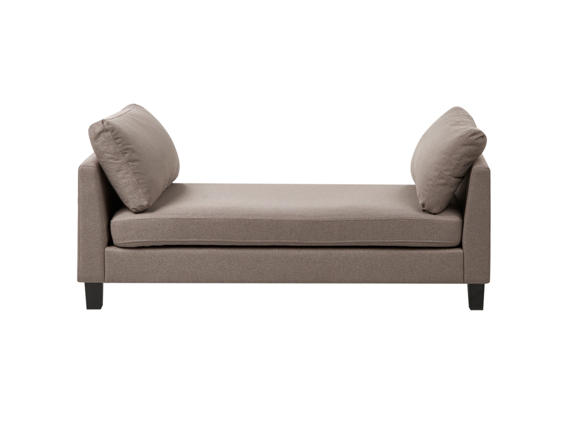 Chaise Longue Beliani Archiane De Tecido Creme 170x85x60