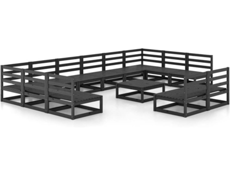 Conjunto 13 de muebles de jardín VIDAXL madera maciza de pino