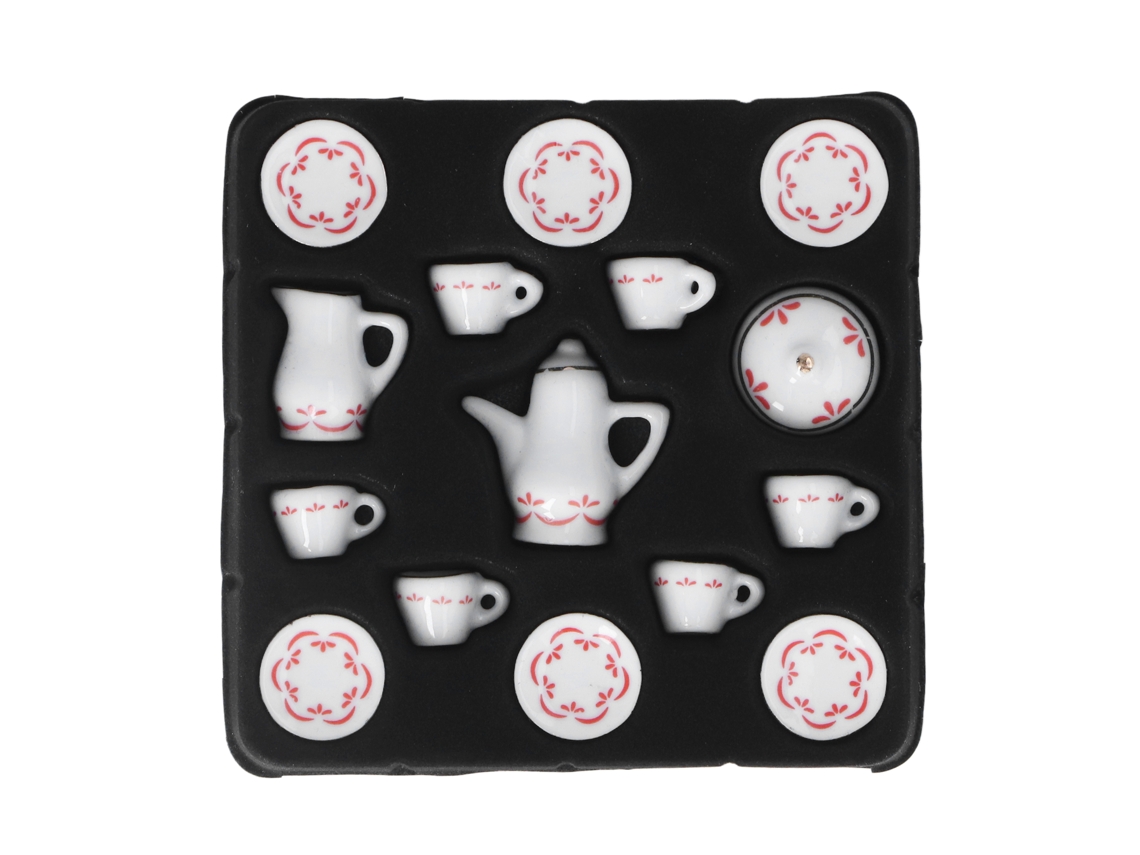 Conjunto De Chá De Cerâmica Em Miniatura 1:12 Para Boneca Decoração Diy Presente
