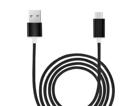 Cable Tipo Lite Trançado Transferência Dados Carga Rápida para Xiaomi Mi 11 Lite, Mi 11 Lite 5G PH26 Nylon Negro