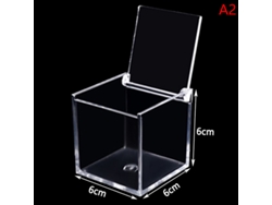 Caja de acrílico transparente en forma de cubo hecha de plástico acrílico de plexiglás