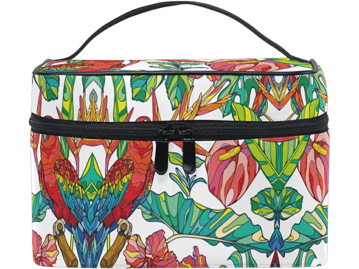 Bolsa De Viaje Cuero Con Cremallera Portátil Organizador Para Mujer