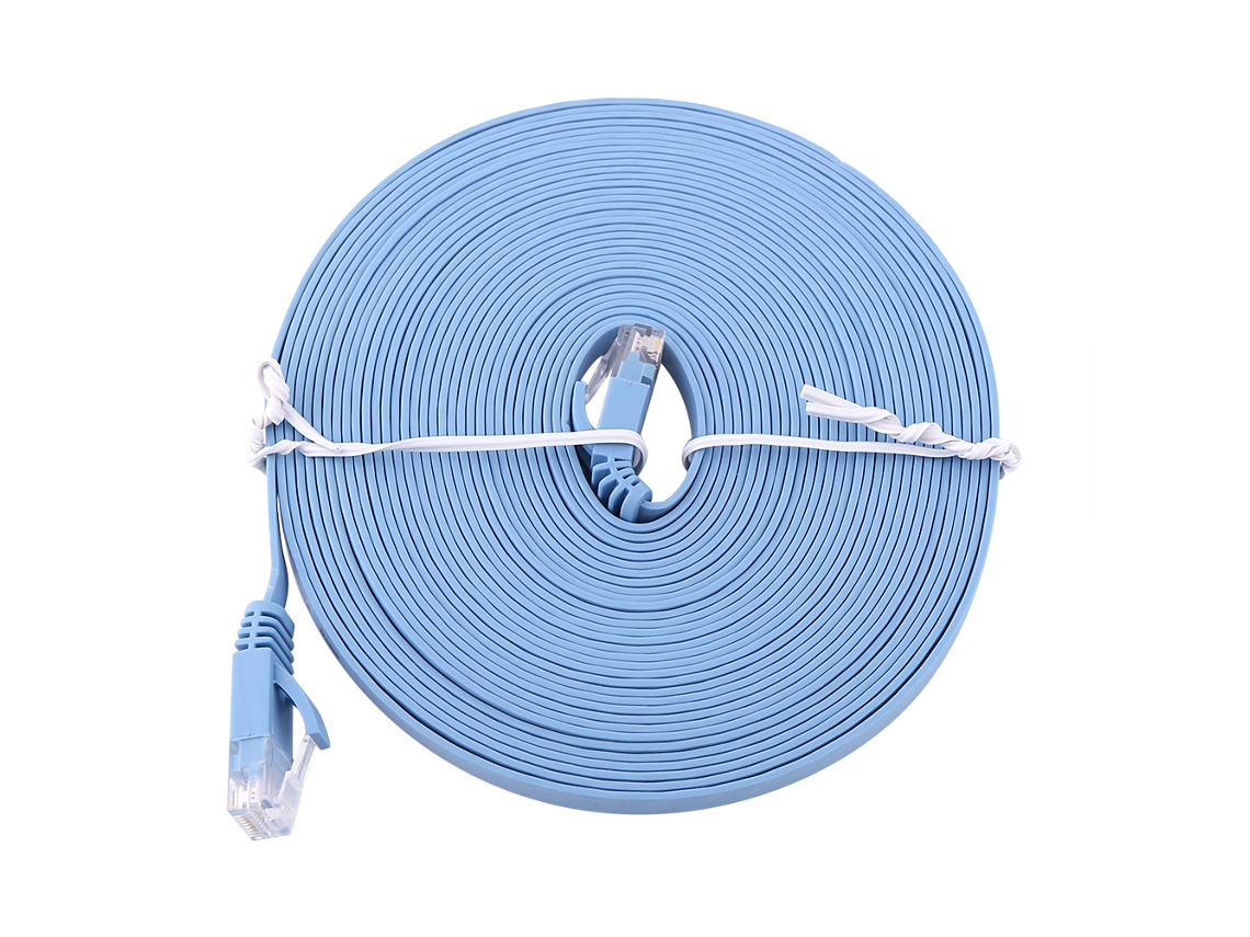 Cable Plano Utp De Parche De Ethernet Rj45 Cat6 Para Router Lan 1000m 8 Metros Azul