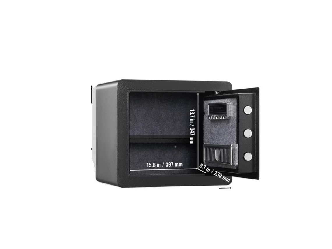 Caja fuerte electrónica, acceso digital, llaves de anulación, capacidad de 1,2 pulgadas cúbicas, OEM