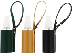 Juego De 3 Botellas Pulverizadoras Recargables Ciieeo Para Líquidos Con Llavero De Piel Sintética.