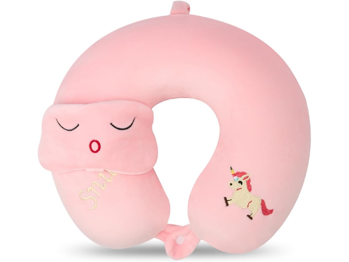 Almohada De Viaje Para El Cuello Para Niños, Que Incluye Máscara Para Dormir, Almohada De Viaje Para El Cuello Y Almohada De Vuelo.
