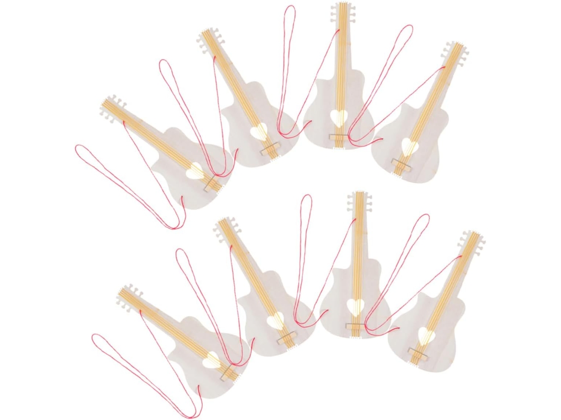 Juego De 8 Guitarras De Juguete Para Niños Y Niñas Pequeños, Guitarra De Madera Para Pintar