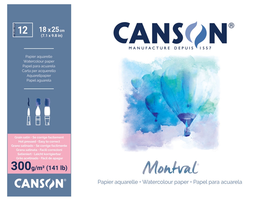 Bloco de Acuarela CANSON Montval Din A3 300 G/M²