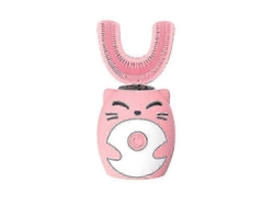Cepillo de dientes eléctrico sónico de silicona para niños GOKOCO con limpieza automática de 360 ​​grados, recargable por USB y con forma de U.