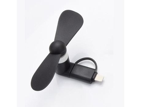 Mini Ventilador SLOWMOOSE Portátil USB para Smartphone Samsung / Xiaomi Android 5 V Negro