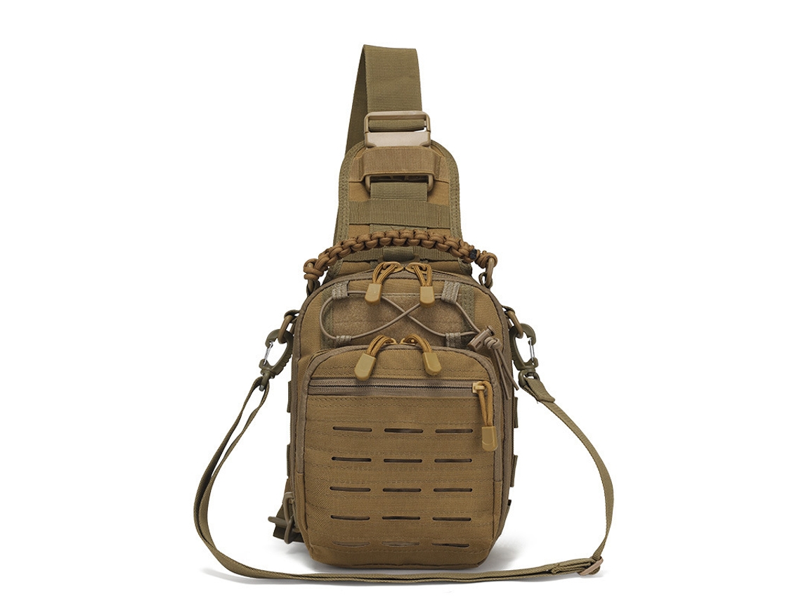 Mochila Portátil Para Bicicleta, Ideal Para Actividades Al Aire Libre, Con Correa Para El Hombro Y Estampado De Camuflaje.