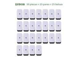 (50 Piezas) Almohadillas De Electrodos Para Estimulador Muscular Tens Ems, Autoadhesivas Y Conductoras