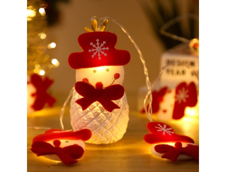 Adorno de Navidad Adornos Navideños Luces Alambre Papá Decoración Del Cobre Marrón
