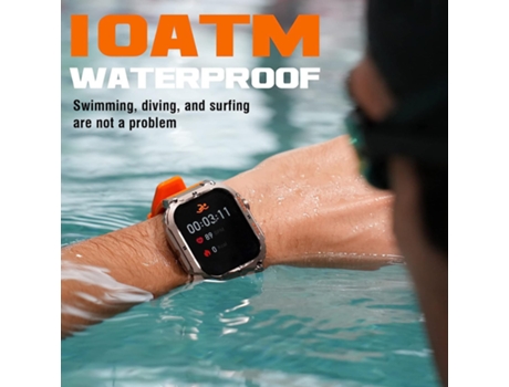 Reloj inteligente, reloj militar resistente al agua hasta 100 m, tiempo de espera de 70 días, negro VEANXIN