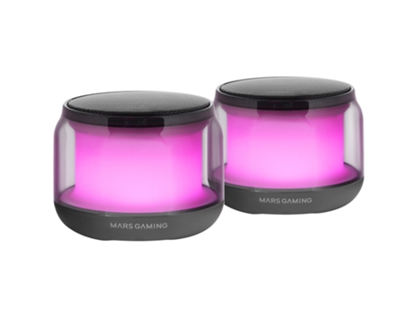 Altavoces Bluetooth 5.3 MARS GAMING MS-AURA Chipset DSP 15W Iluminación RGB ClearView 360º Negro