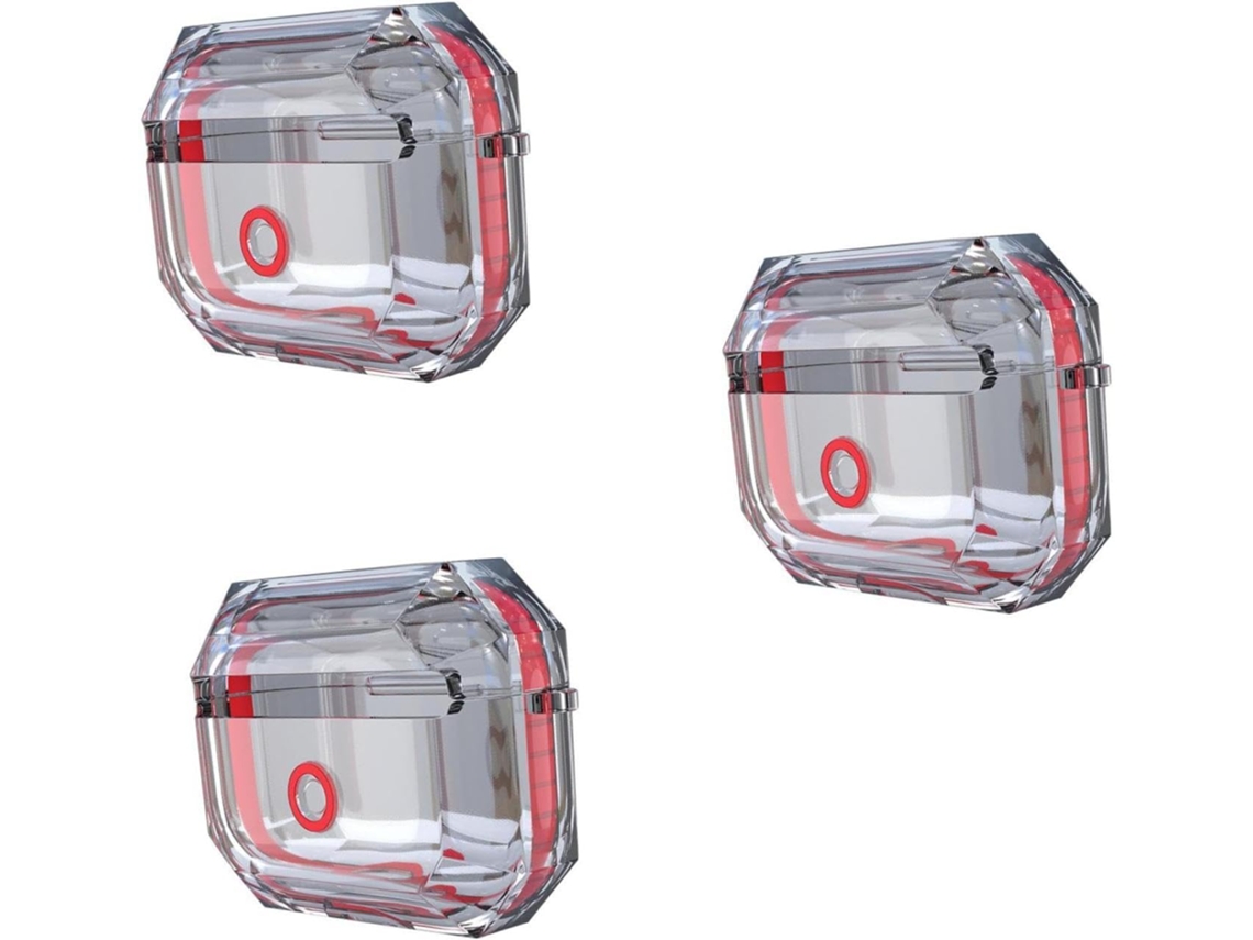 Juego De 3 Fundas Rojas De Tpu Para Auriculares Con Acceso Completo Al Puerto De Carga.
