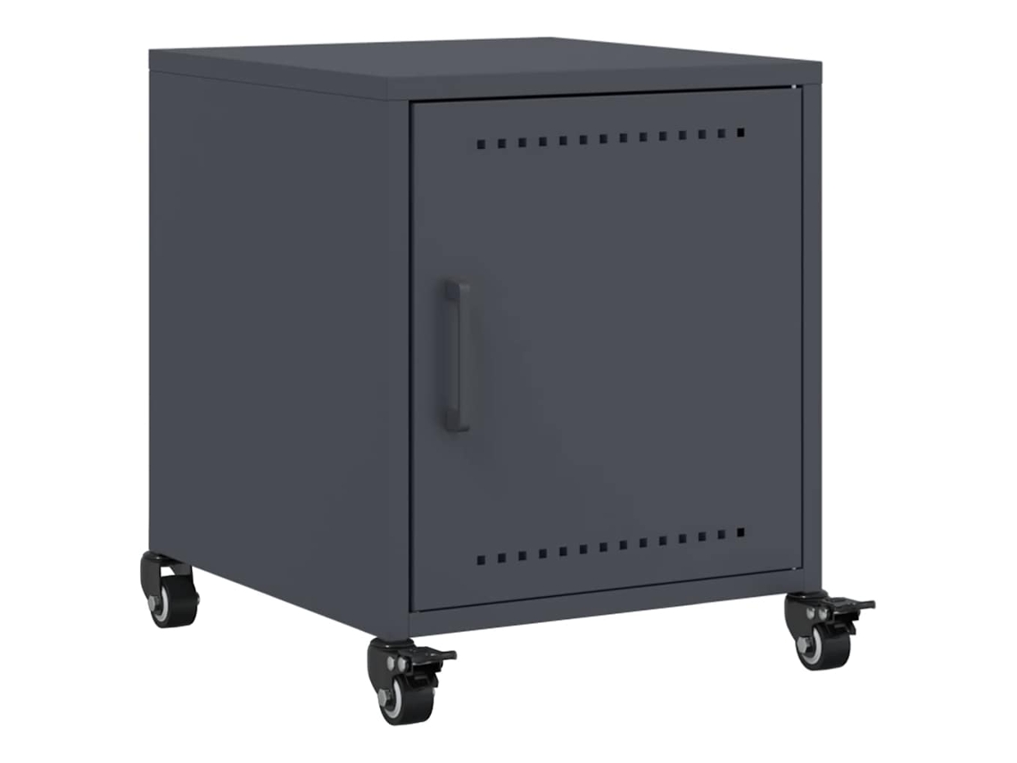 Maison Exclusive - Mesita De Noche Acero Gris Antracita 36x39x43,5 Cm