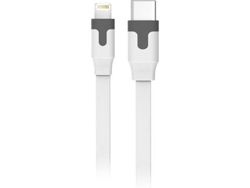 Cable MUVIT MUUSC0232 (1 USB-C - 1 Lightning - 0.2 m - Blanco)