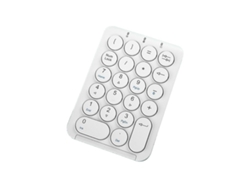 Teclado numérico inalámbrico Bluetooth con teclas redondas, 22 teclas recargables Ly Ebike (blanco)