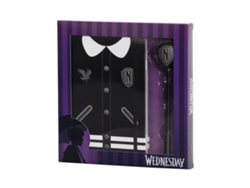 Miércoles Varsity Caja Regalo con Diario y Bolígrafo Fashion, Negro KARACTERMANIA