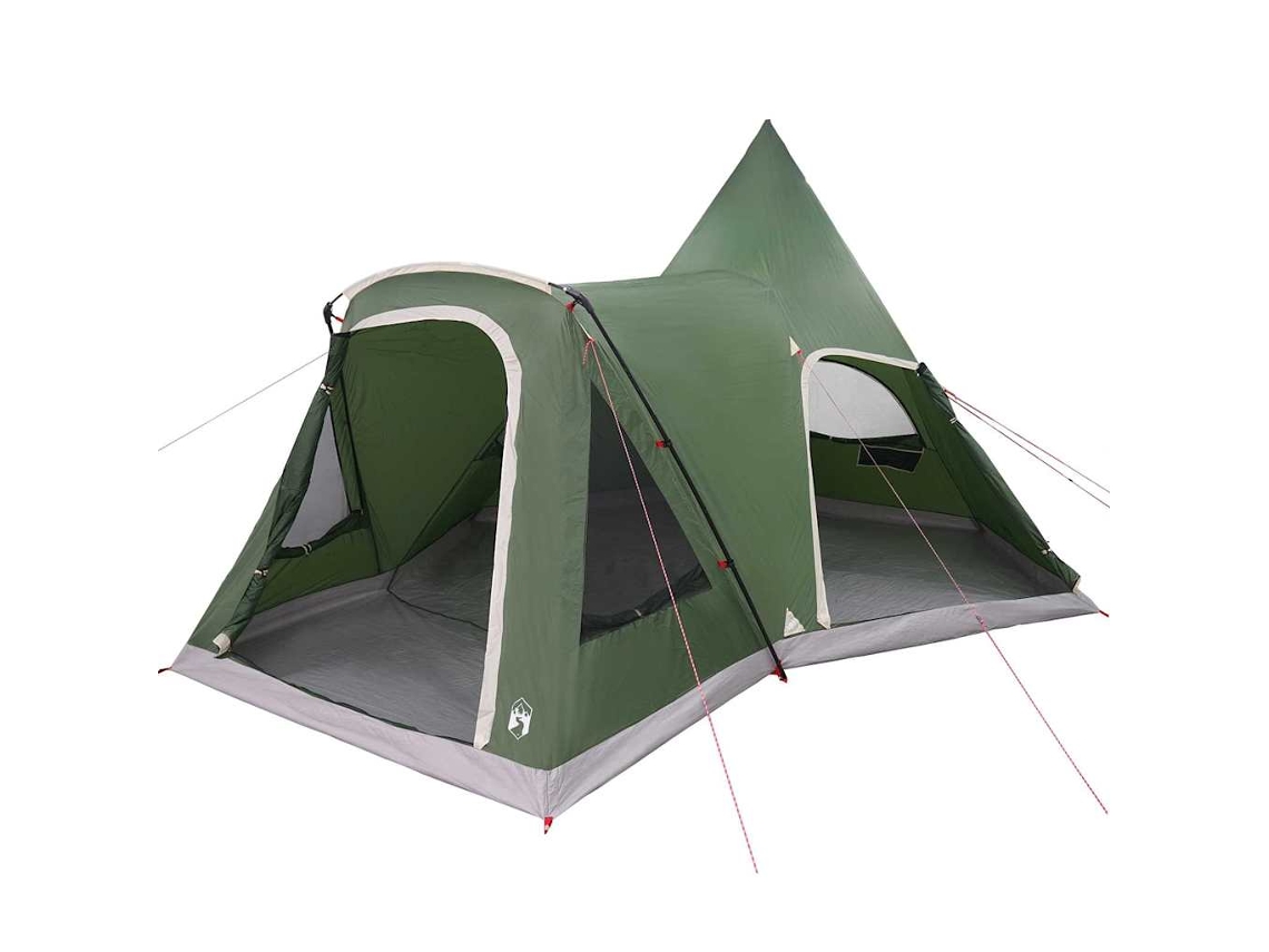 Tienda De Campaña Tipo Teepee Para 5 Personas Con Techo Verde